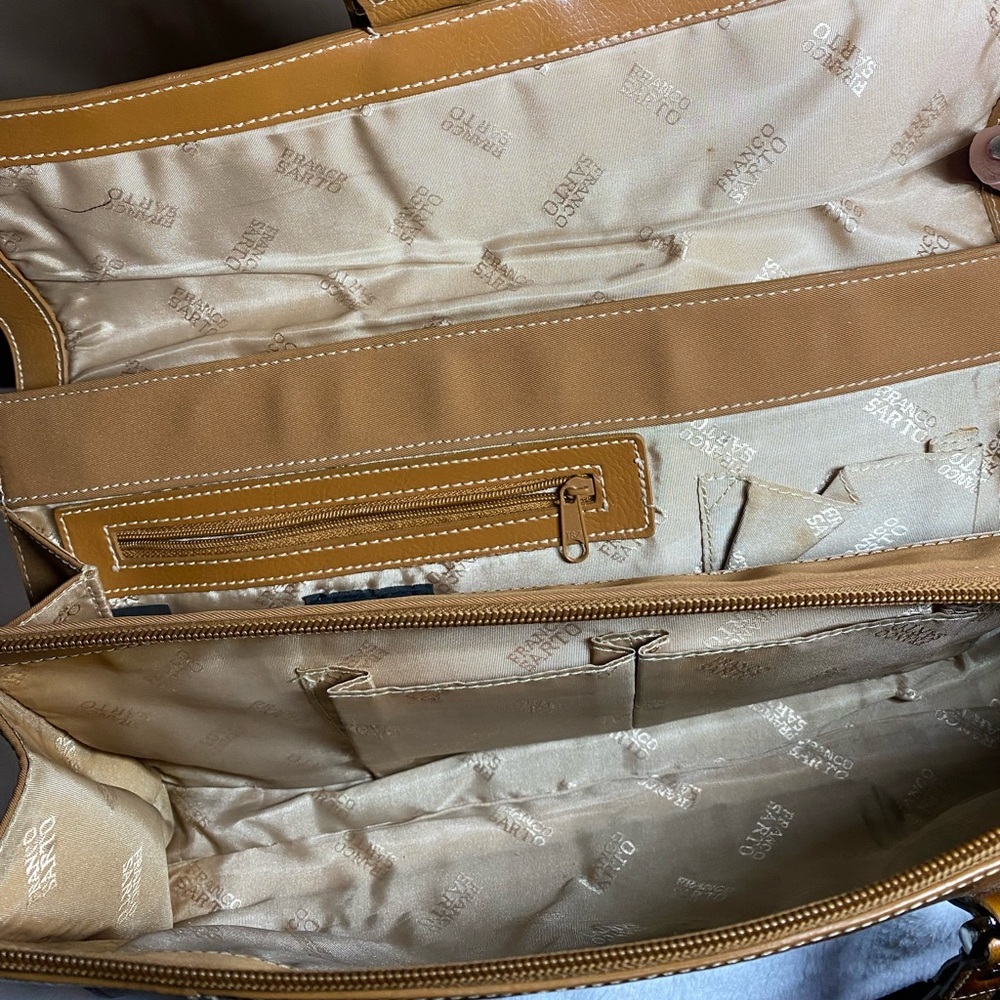 EUC Franco Sarto Brown & Tan Shoulder Bag - Picture 5 of 10